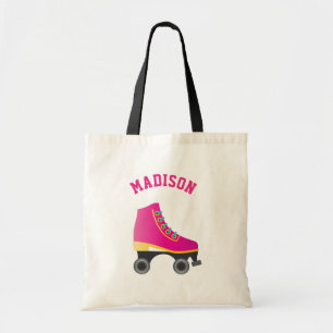 Pink Skate Roller Skating Kids Tote Bag