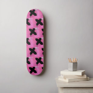 Pink skateboard. skateboard