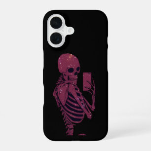 Pink Skeleton Selfie iPhone 16 Case