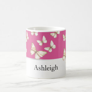 Pink Skies & Butterflies Coffee Mug