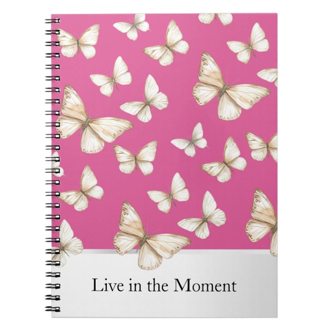 Pink Skies & Butterflies  Notebook (Front)