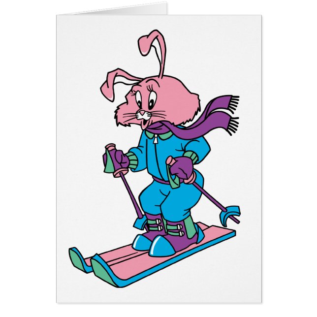 Pink Skiing Rabbit (Front)