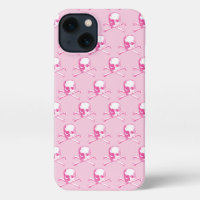 Pink Skull And Crossbones Pattern