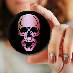 Pink Skull Button