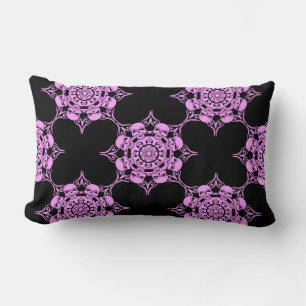 Pink Skull Circle Lumbar Cushion