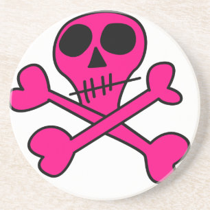 pink skull coaster