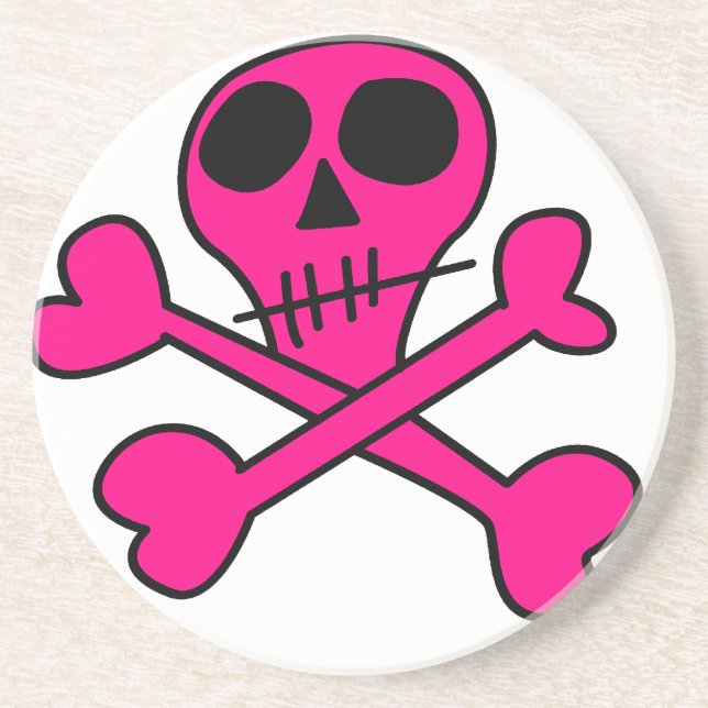 pink skull coaster (Front)