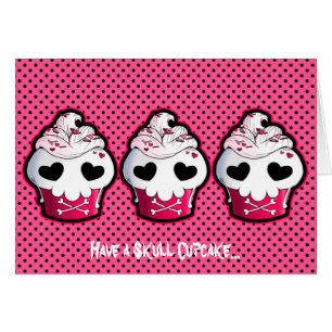 Pink Skull Cupcake
