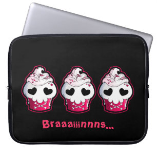 Pink Skull Cupcake Laptop Sleeve