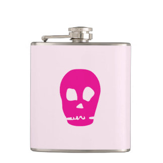 Pink Skull Flask