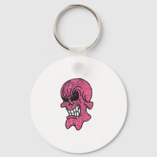Pink Skull Keychain
