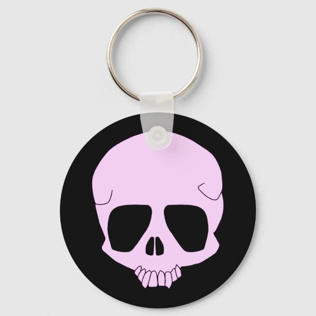 Pink Skull Keychain (Front)