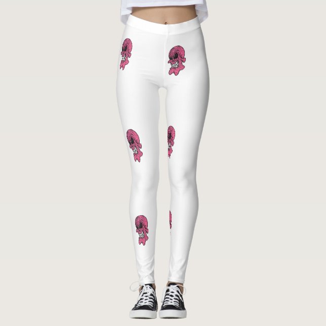 Pink Skull Leggings (Front)
