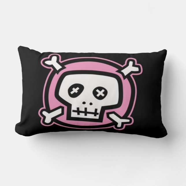 Pink Skull Pillow (Front)