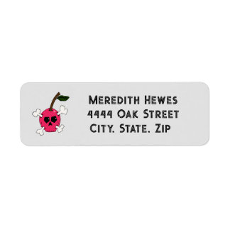 Pink Skull Return Address Labels