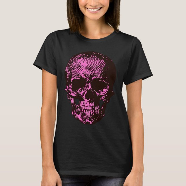 Pink Skull  T-Shirt (Front)