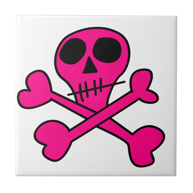 pink skull tile (Front)