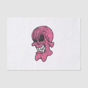 Pink Skull Tissue Paper