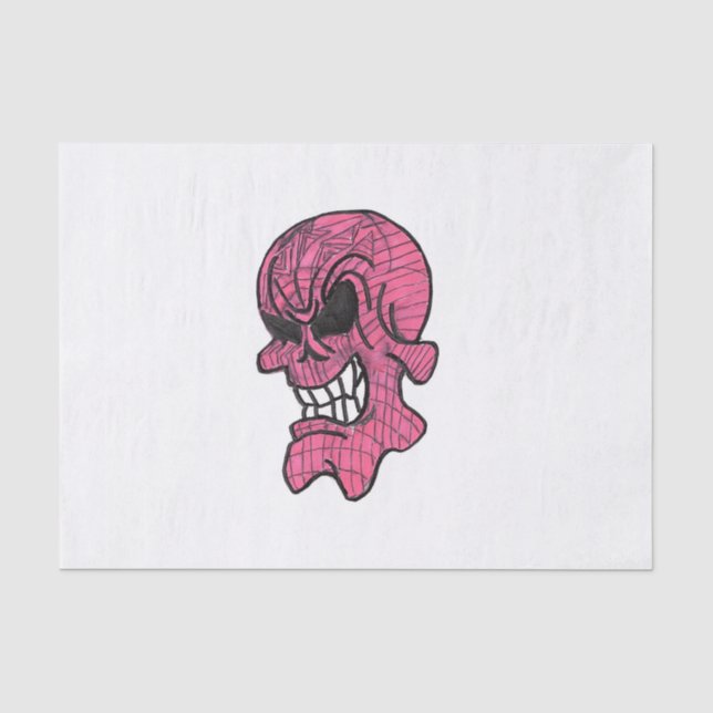 Pink Skull  Tissue Paper (Front)