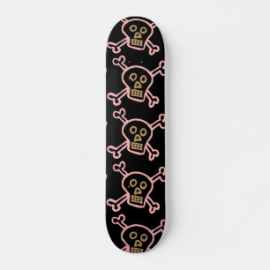 PINK SKULLS & CROSSBONES GIRLS SKATEBOARDS