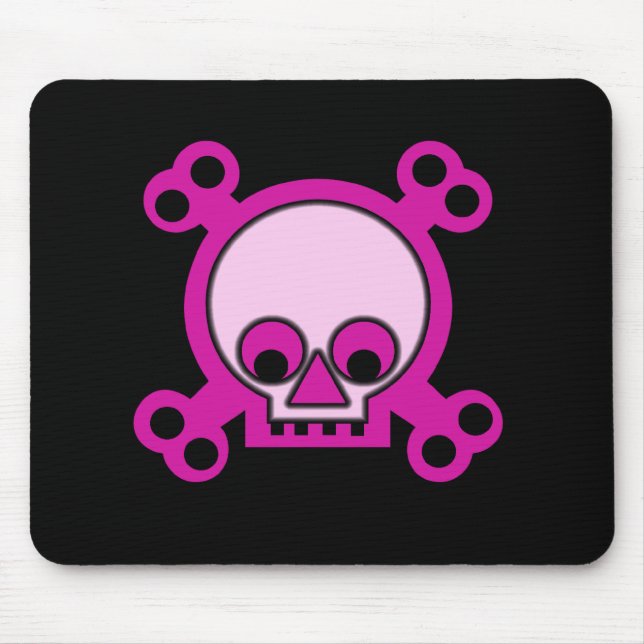 Pink Skulls Mousepad (Front)