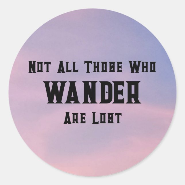 Pink Sky and Quote Sticker (Front)