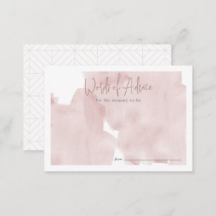Pink Sky Cloud 9 Girl Baby Shower Advice Enclosure Card