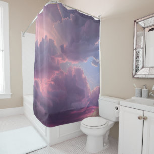 Pink Sky Drama Shower Curtain