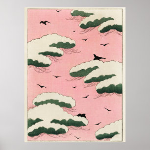 Pink Sky Illustration Poster