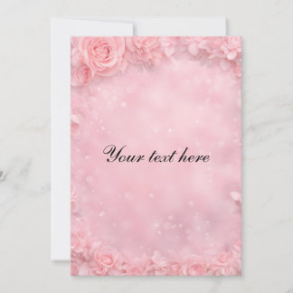Pink sky with clouds invitation