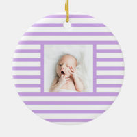 Pink Sleepy Baby Dino | Purple Stripe Modern