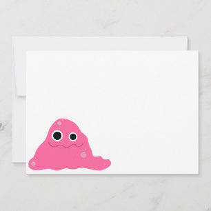 Pink Slim Monster Invitation