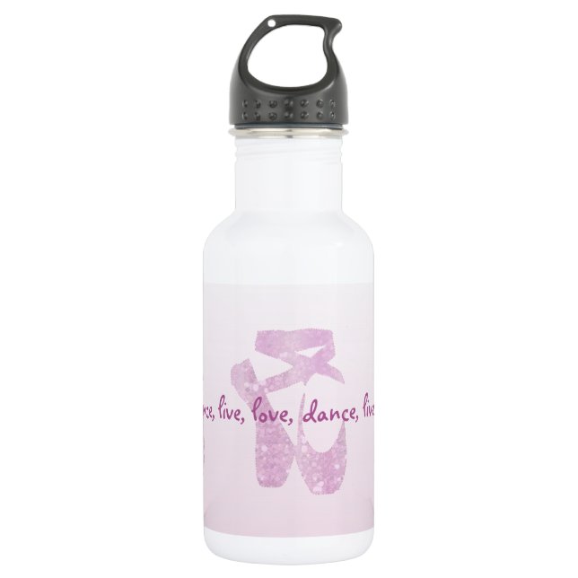pink slippers 532 ml water bottle (Front)