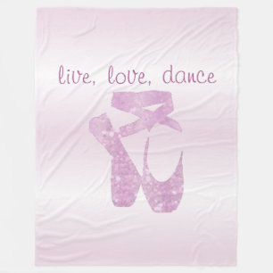 pink slippers fleece blanket
