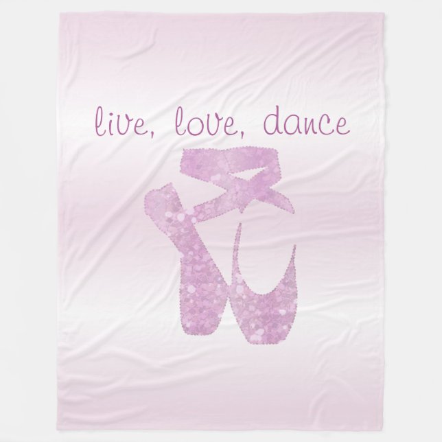 pink slippers fleece blanket (Front)