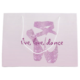 pink slippers large gift bag