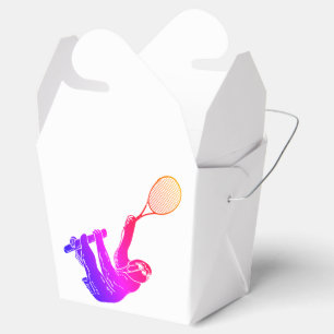 Pink Sloth With Tennis Racket Favour Box