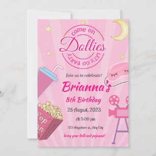 Pink Slumber Party Birthday Invitation