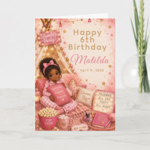 Pink Slumber Party Celebration Card