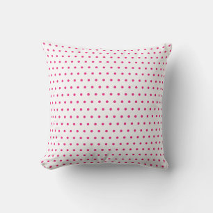 Pink Small Polka Dots White Custom Colours Girly Cushion
