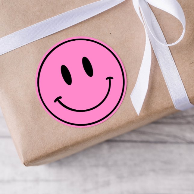 Pink Smiley One Happy Dude/Gal Birthday Stickers (Creator Uploaded)