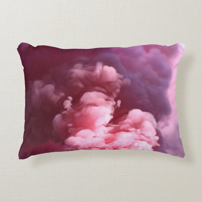 Pink smoke decorative cushion (Front)