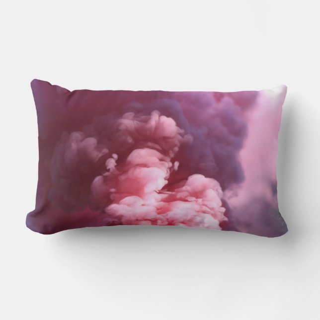 Pink smoke lumbar cushion (Front)