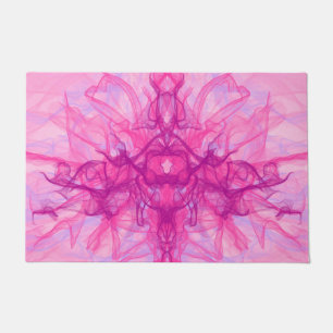 PINK SMOKE - Modern and abstract Fractal Art - Doormat