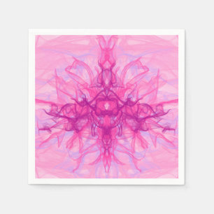 PINK SMOKE - Modern and abstract Fractal Art - Napkin