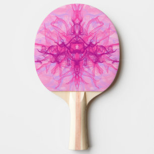 PINK SMOKE - Modern and abstract Fractal Art - Ping Pong Paddle
