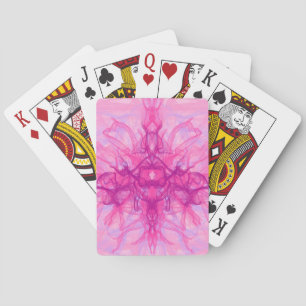 PINK SMOKE - Modern and abstract Fractal Art - Playing Cards