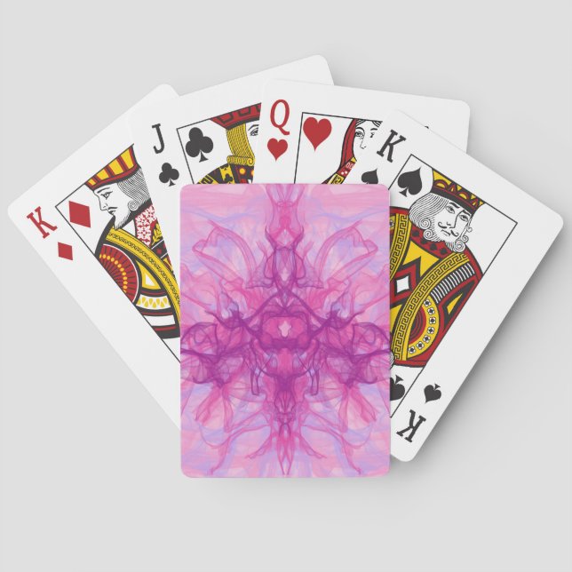 PINK SMOKE - Modern and abstract Fractal Art - Playing Cards (Back)