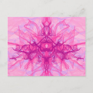 PINK SMOKE - Modern and abstract Fractal Art - Postcard