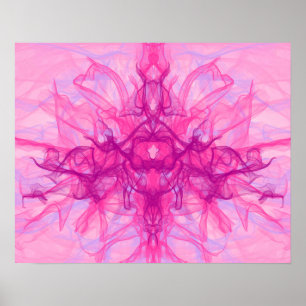 PINK SMOKE - Modern and abstract Fractal Art - Poster